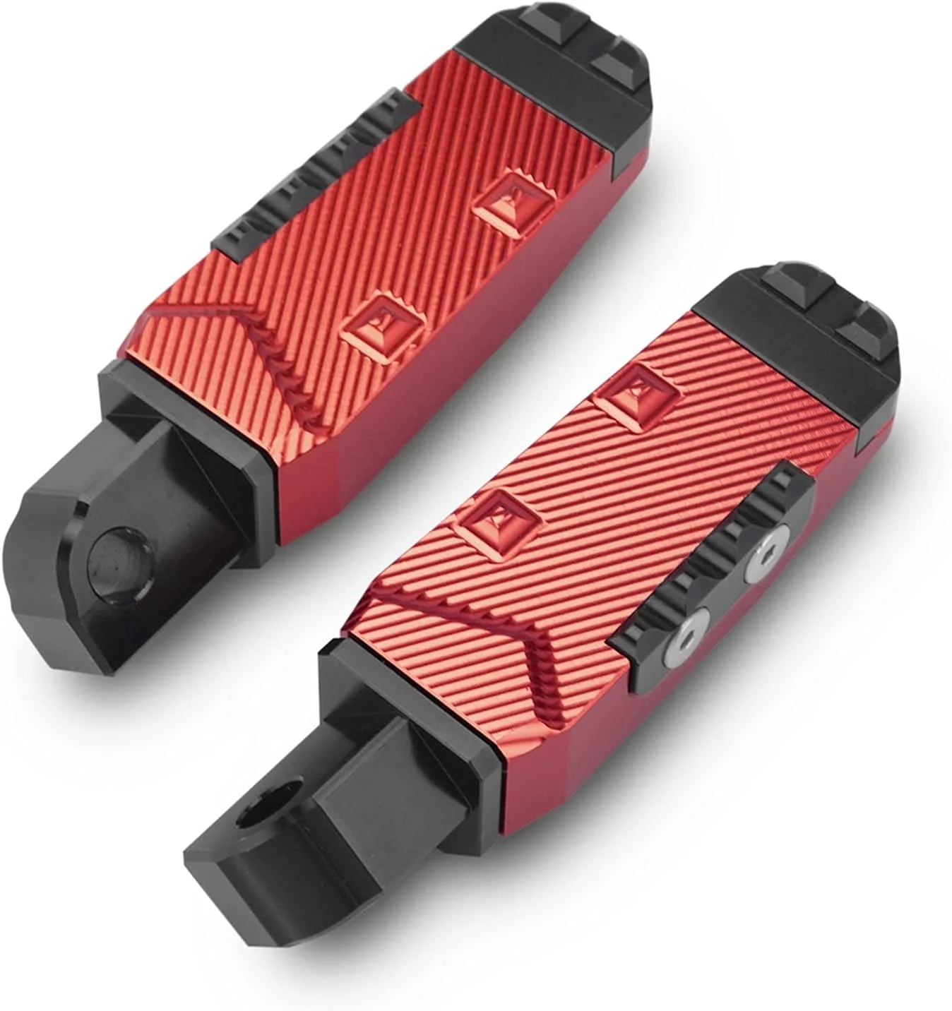 QASULER Motorcycle Rear Passenger Footpegs Premium Aluminum Alloy Footrests (Universal Fit) 4hu2w