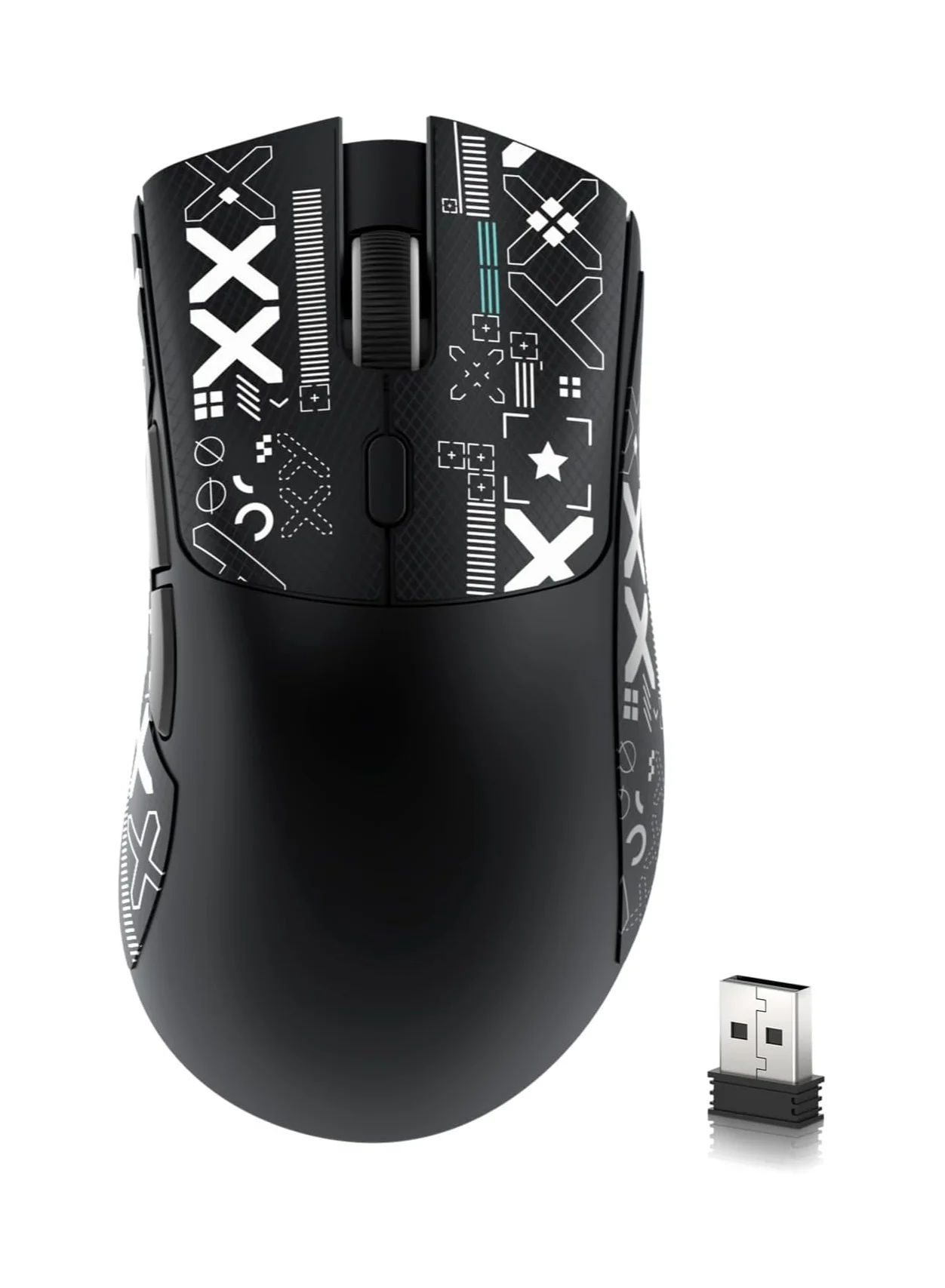 Wireless Gaming Mouse Tri-Mode Ultra-Light Ergonomic High-Precision Sensor (Black, 55g) dz81i