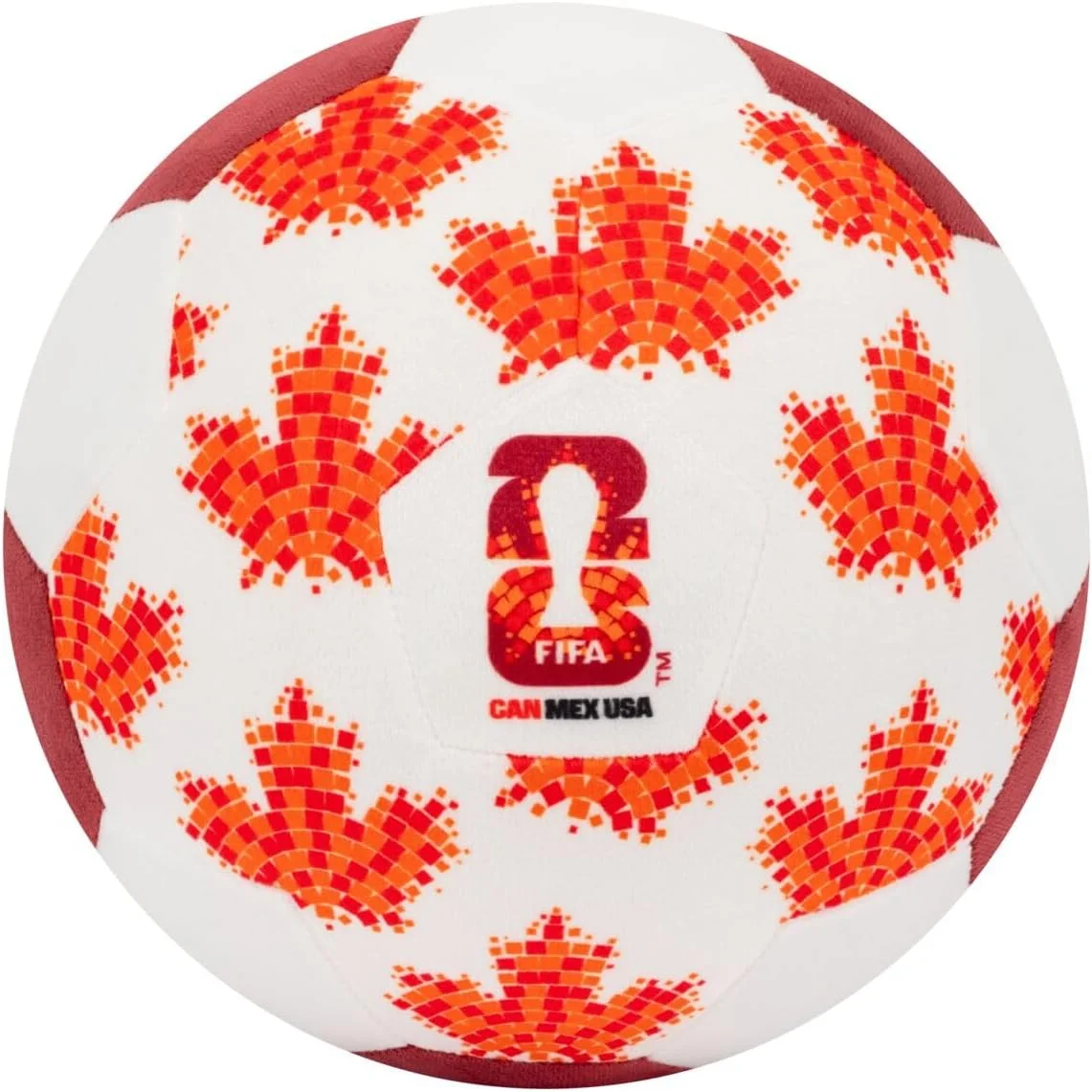 Premium Plush Soccer Ball Canada Maple Leaf Design Soft Stuffed Toy (23 cm) mylhy