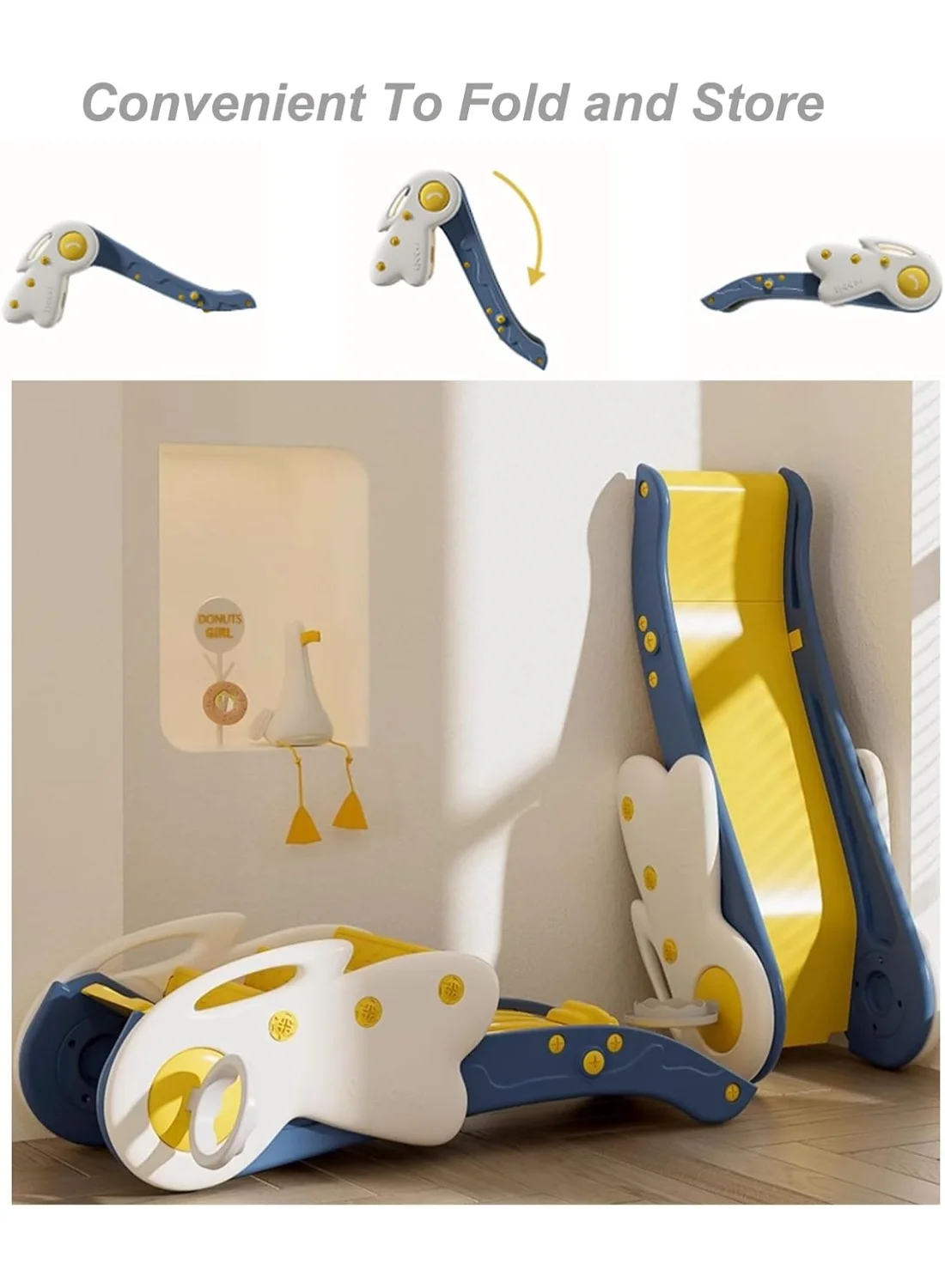 TAPIT Toddler Slide and Climber Playset with Basketball Hoop for Indoor and Outdoor Play (130 cm Length) 8dvlw