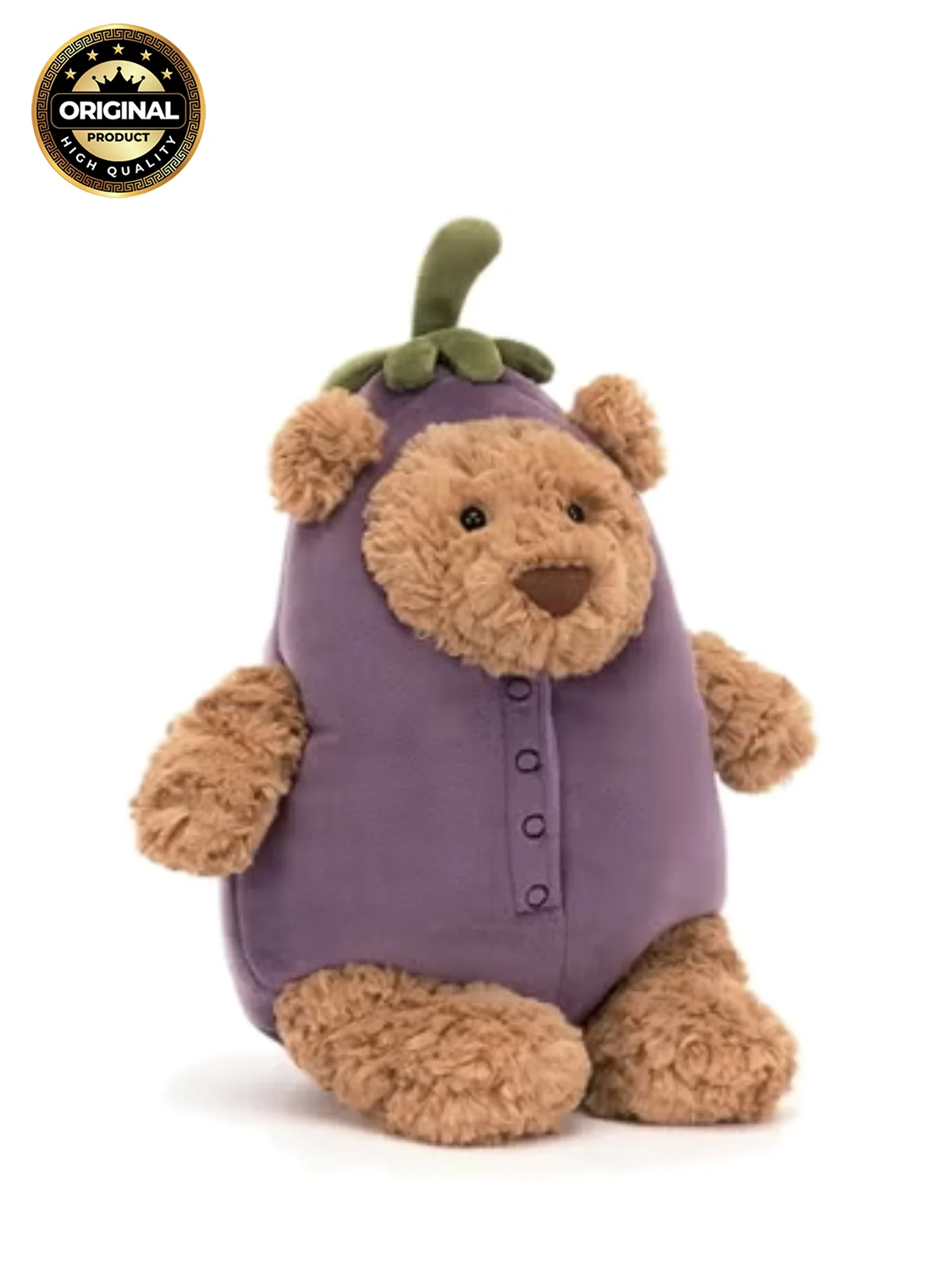 Jellycat Bartholomew Bear Aubergine Soft Plush Toy Premium Stuffed Animal with Removable Costume (30cm) abo1e