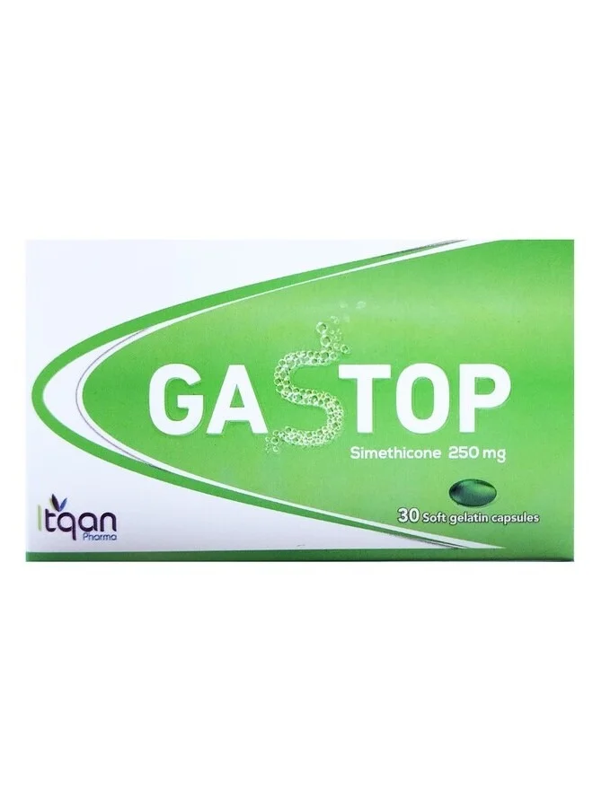 Gastop Simethicone Digestive Support Softgels (250 mg, 30 Capsules) jg46v