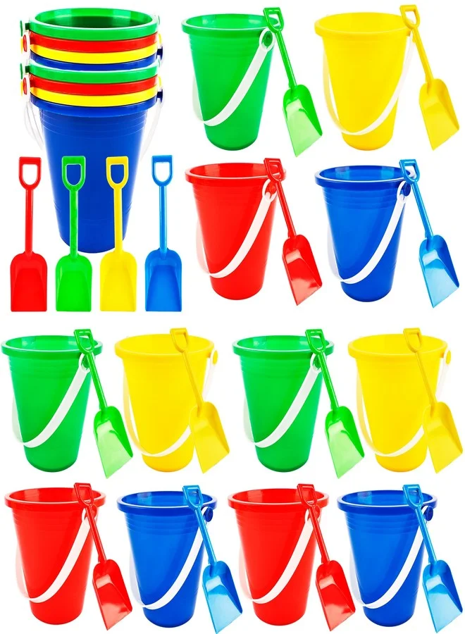 Feradny Beach Bucket and Shovel Set Mini Sand Pail Activity Kit for Kids Summer Seaside Pool Party (40 Pack) mey0i