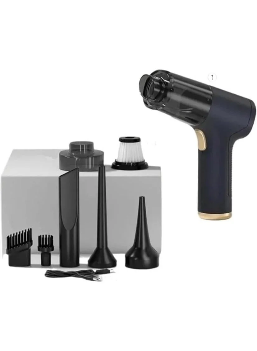 Alayjah Portable Car Vacuum Cleaner Rechargeable Handheld Auto Interior Detailer with Storage Bag (1 Pc) wgzaq