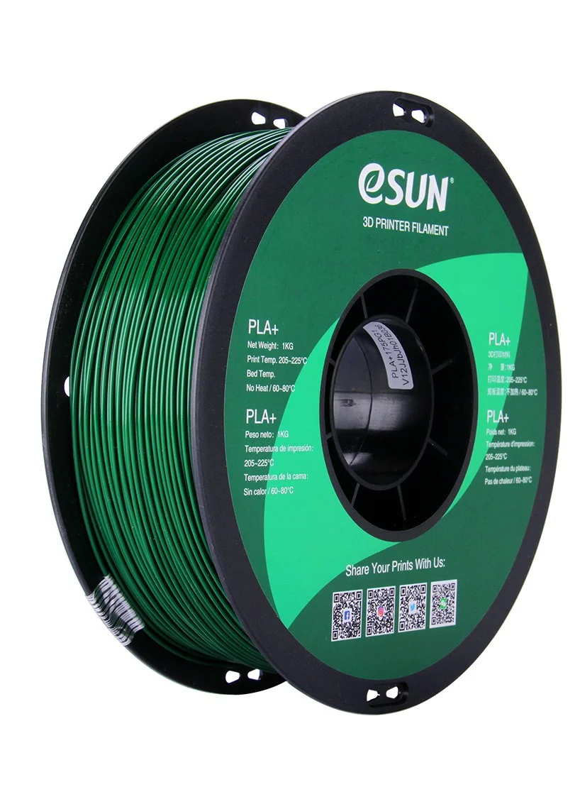 Premium PLA+ 3D Printer Filament 1.75 mm High-Precision Printing Material (Pine Green, 1 kg) 1v5el