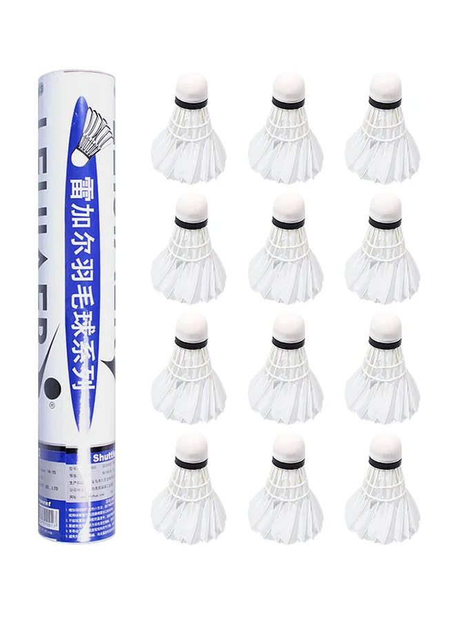 Leijiaer Badminton Shuttlecocks Professional Training Set (12-Piece Pack) 7034l