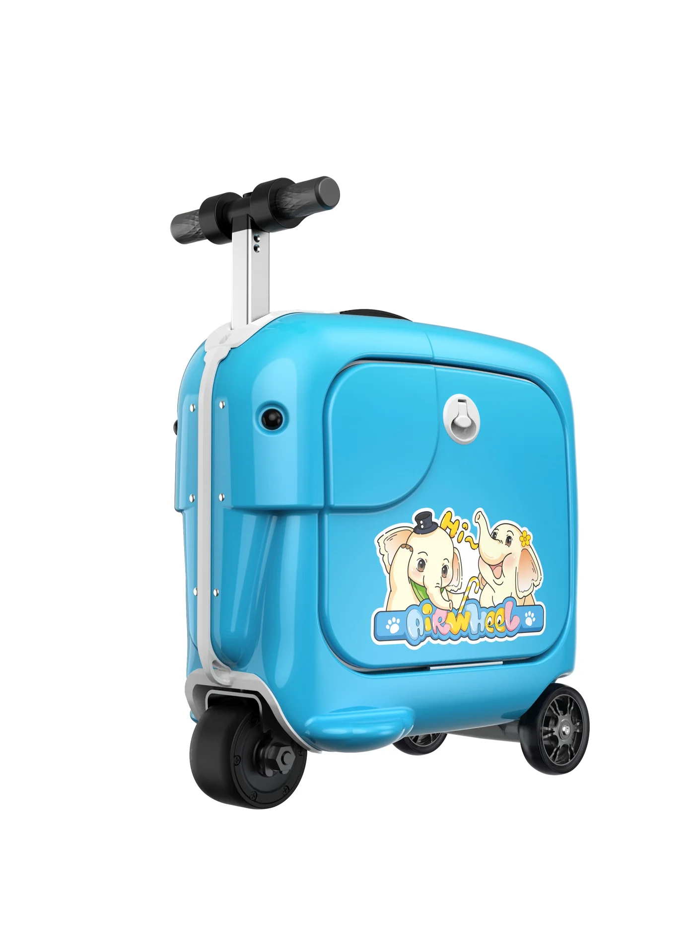 Premium Kids Motorized Ride-On Travel Suitcase (Blue, 20L) - Compact Electric Scooter Luggage for Travel 987j1