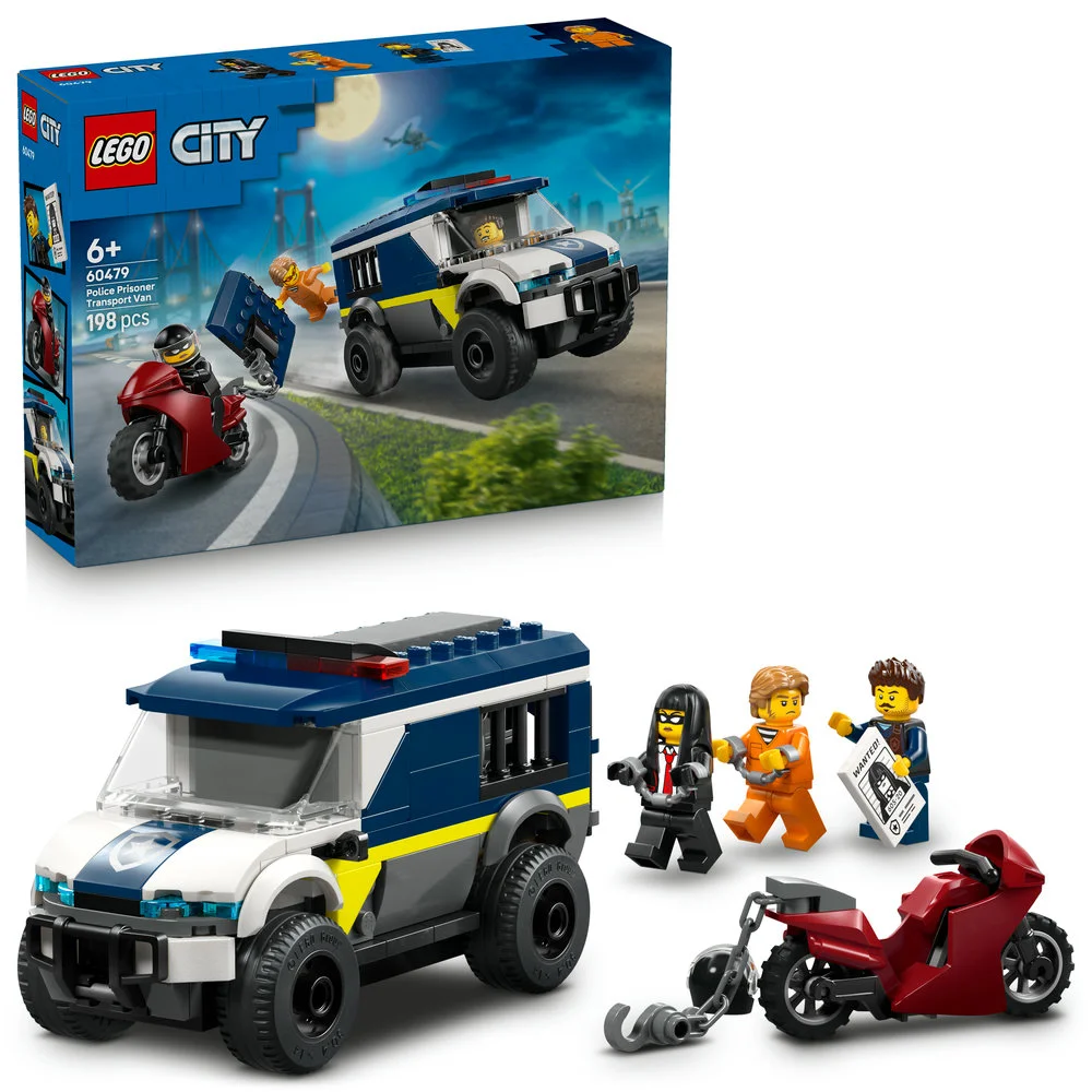 Building Blocks City Police Prisoner Transport Van Construction Set (198 Pieces) wjqpx