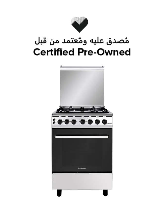 Westpoint 5-Burner Freestanding Gas Cooking Range Premium Metal Finish (Silver, 90x60 cm) nxf79