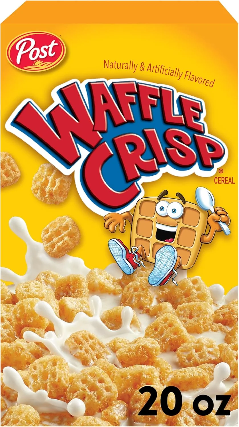 Waffle Crisp Sweetened Breakfast Cereal (Crunchy Waffle Shaped Pieces, 567 g) 4kmks
