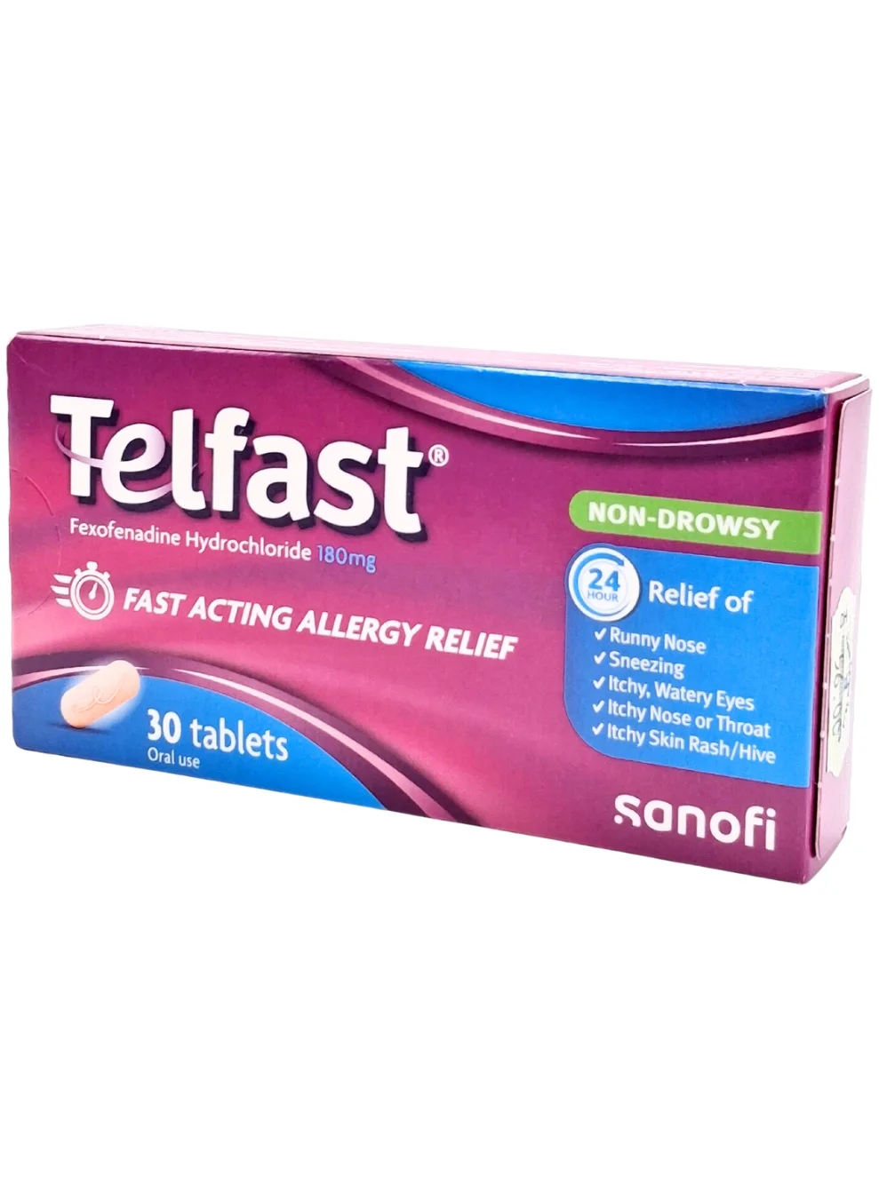 Antihistamine Allergy Relief Tablets (Premium Formula for Hay Fever and Skin Allergies, 180 mg, 30 Tablets) jv9et