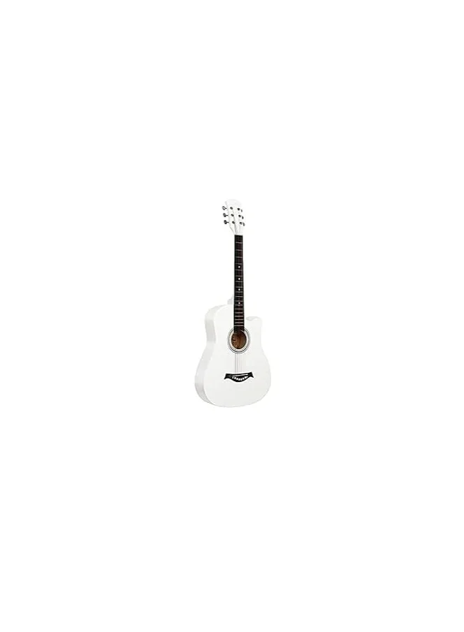 Megarya Acoustic Classical Guitar Premium Wood Construction (White, 38 Inch) l9786