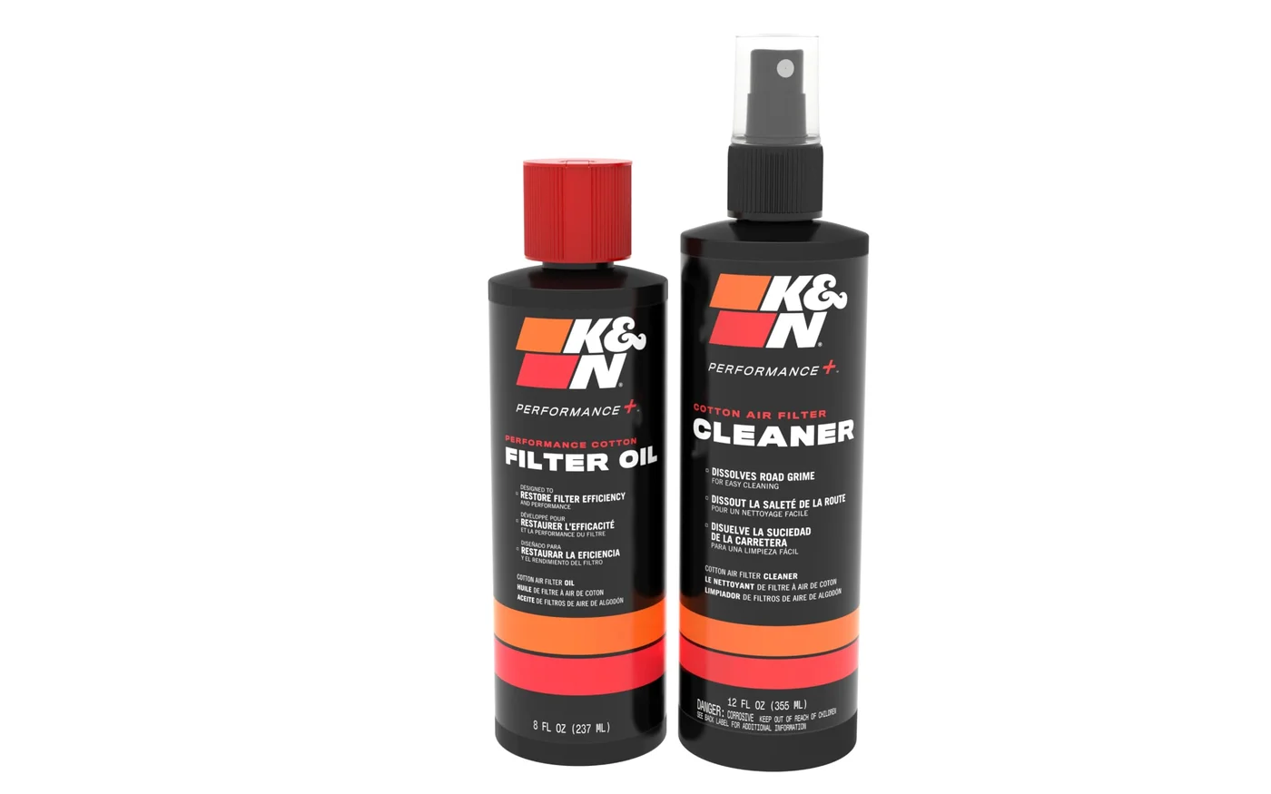 K+N Air Filter Cleaning Kit (Premium Engine Maintenance Service Set, Red Oil, 355 mL) 3v6zk