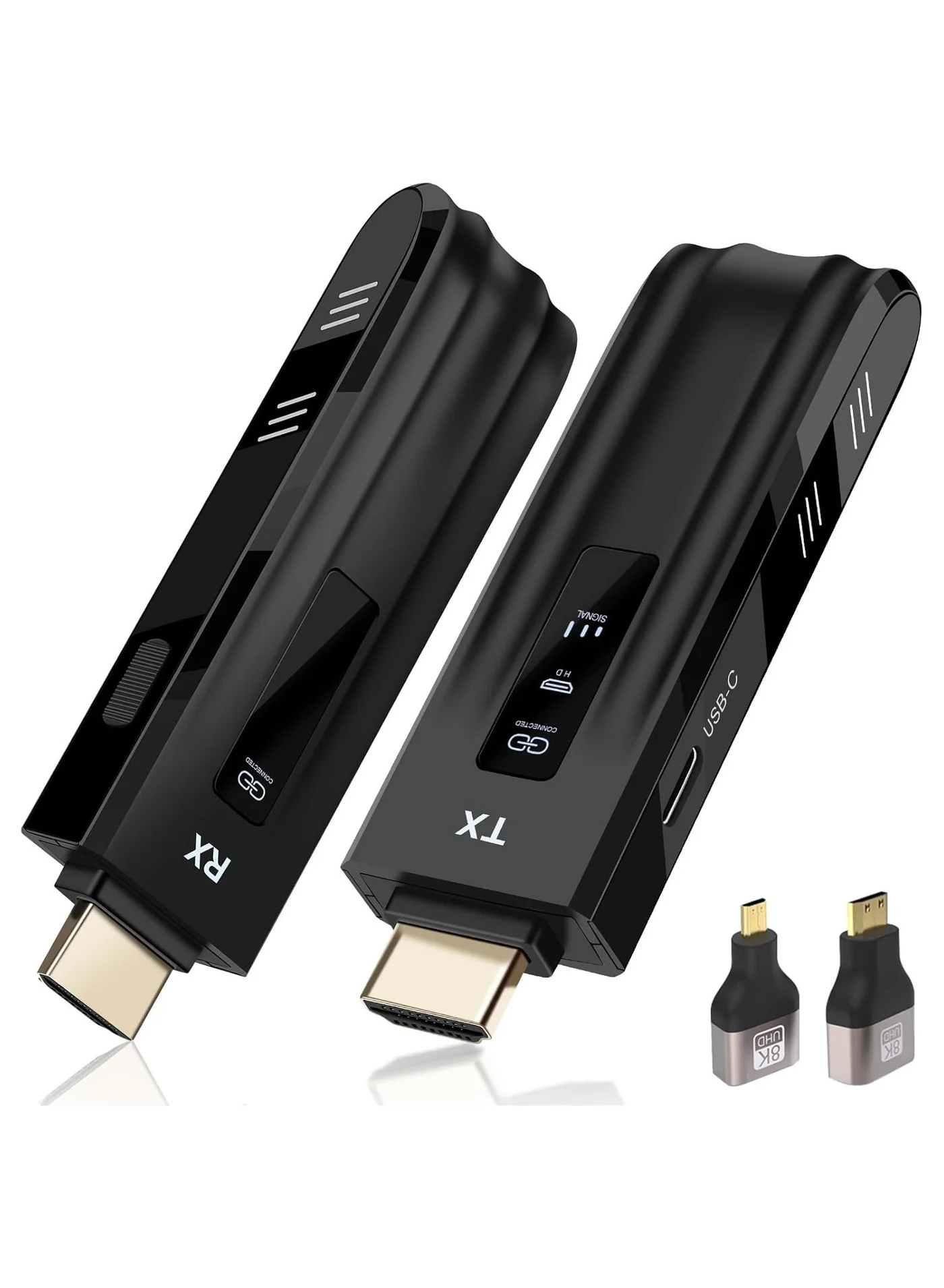 ZESTECH Wireless HDMI Transmitter and Receiver Kit with LED Display (4K Decode, 1080P Output, 2.4G/5G Dual Band) t3ojx