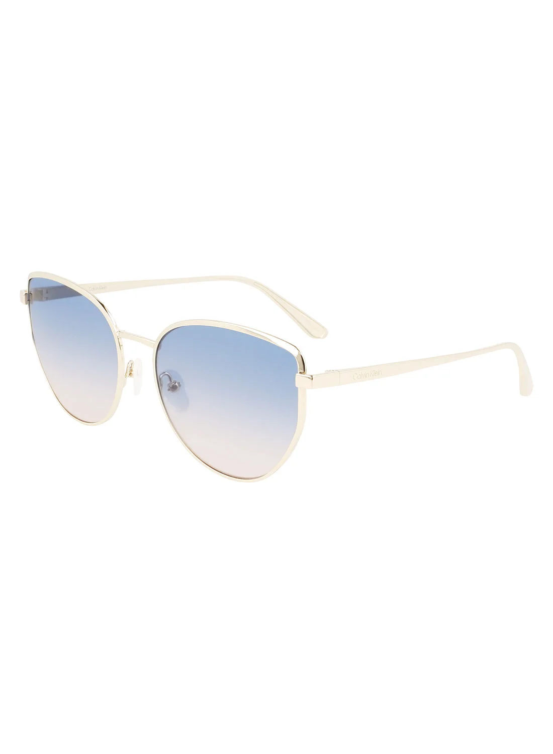 Premium Full Rim Metal Rectangle Sunglasses Gold Sky Frame (58mm) jtjps