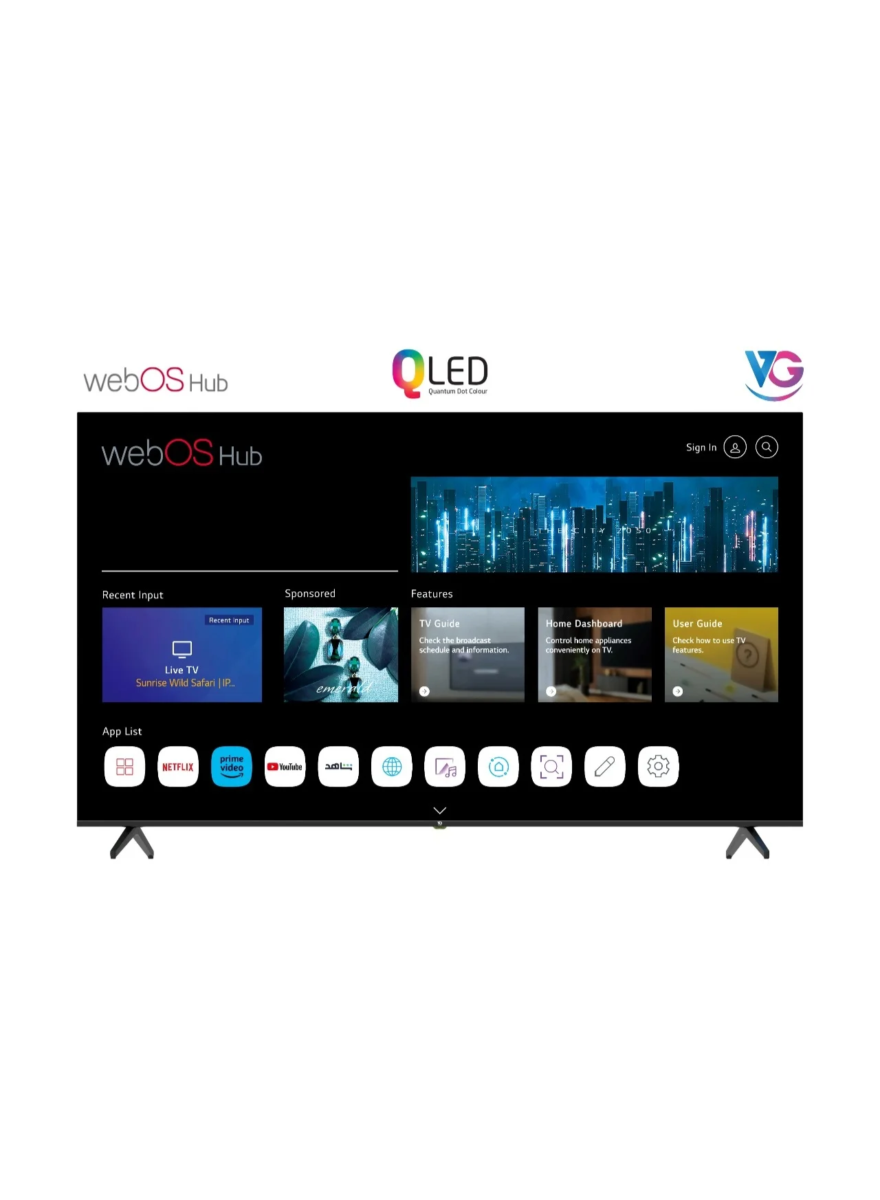 VG 85 Inch QLED 4K UHD Smart TV with WebOS Hub and Dolby Audio (85 Inch) hhbhb