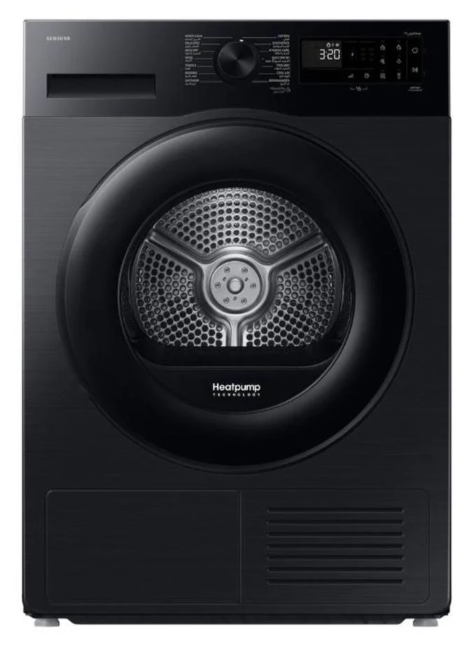 Ultra-HD 9kg Heat Pump Tumble Dryer with A+++ Energy Efficiency and Hygiene Care (Black, 9 kg) 09o11