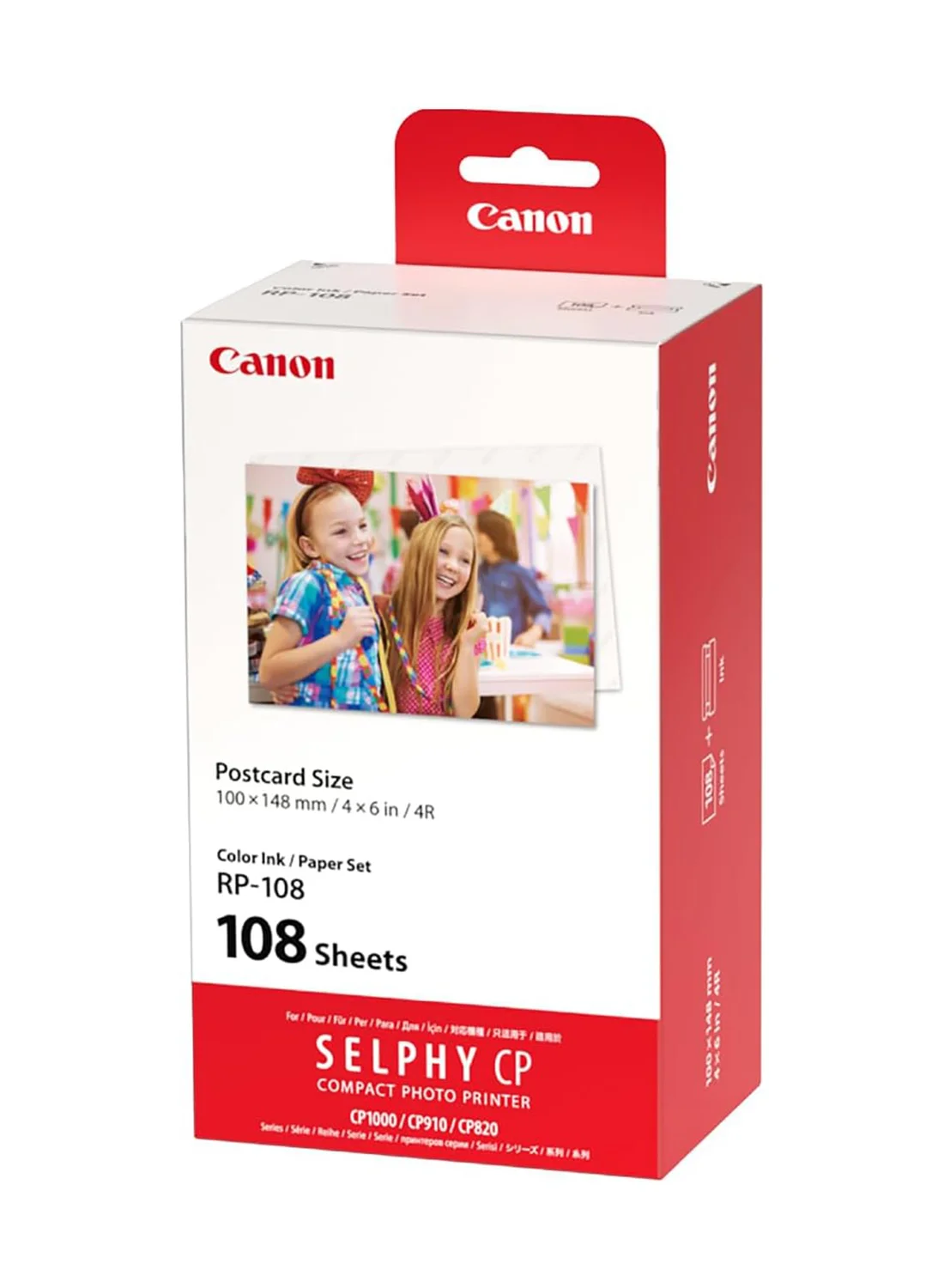 Premium Photo Printer Paper and Ink Set (Postcard Size, 108 Sheets) qceup
