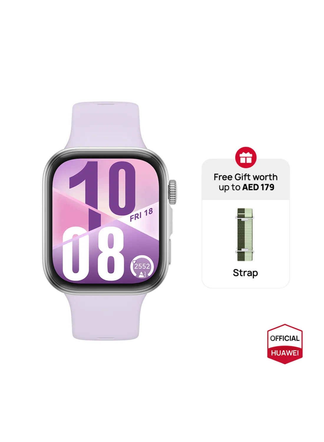 Smart FIT4 Fitness Smartwatch with 1.82-inch AMOLED Display, Heart Rate and Sleep Tracking, 100+ Sports Modes, Long-Lasting Battery (Purple, 4.6 cm) gwti1