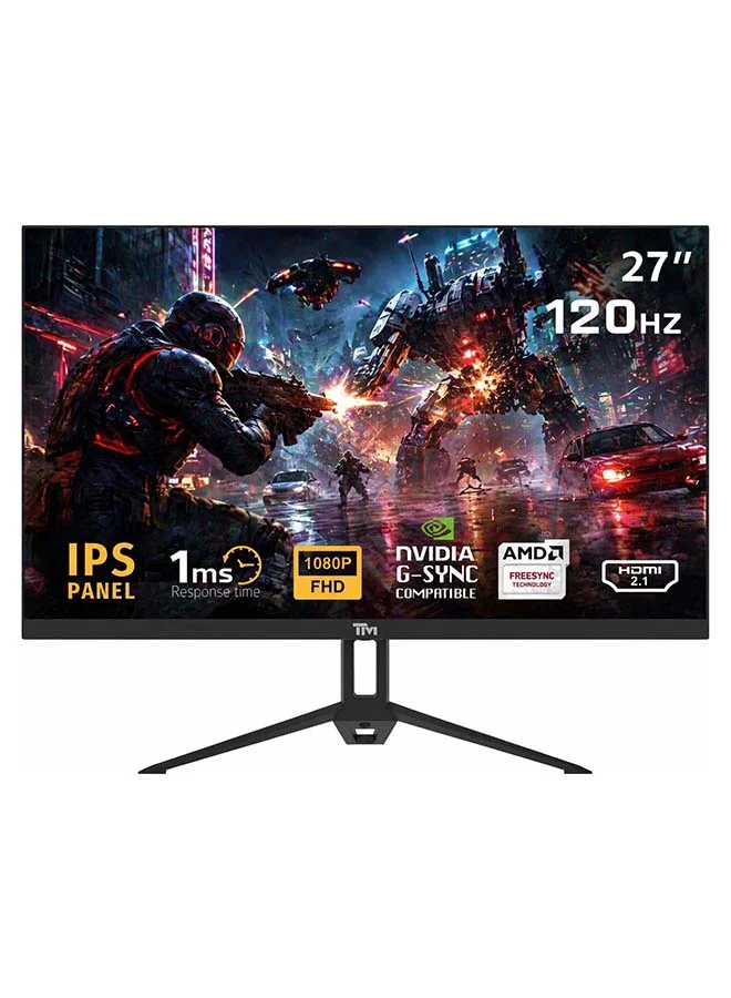 Twisted Minds Eco Series 27-inch FHD IPS Gaming Monitor (120Hz, 1ms, HDMI 2.1, DP 1.4, Black, 27 inch) d6fn0