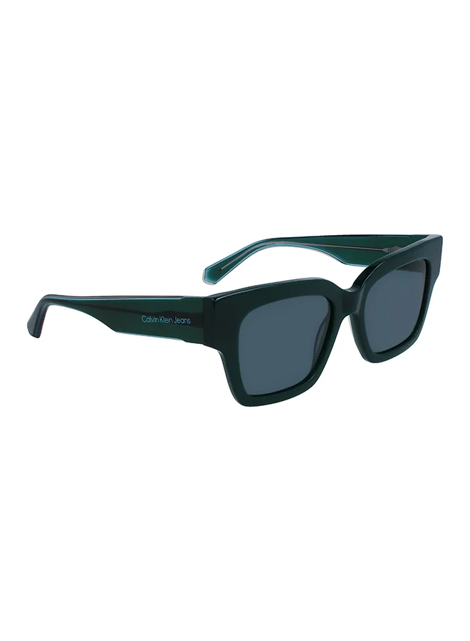 Premium Rectangular Sunglasses for Men and Women Lightweight UV Protection Eyewear (Green, 52 mm) krfgl