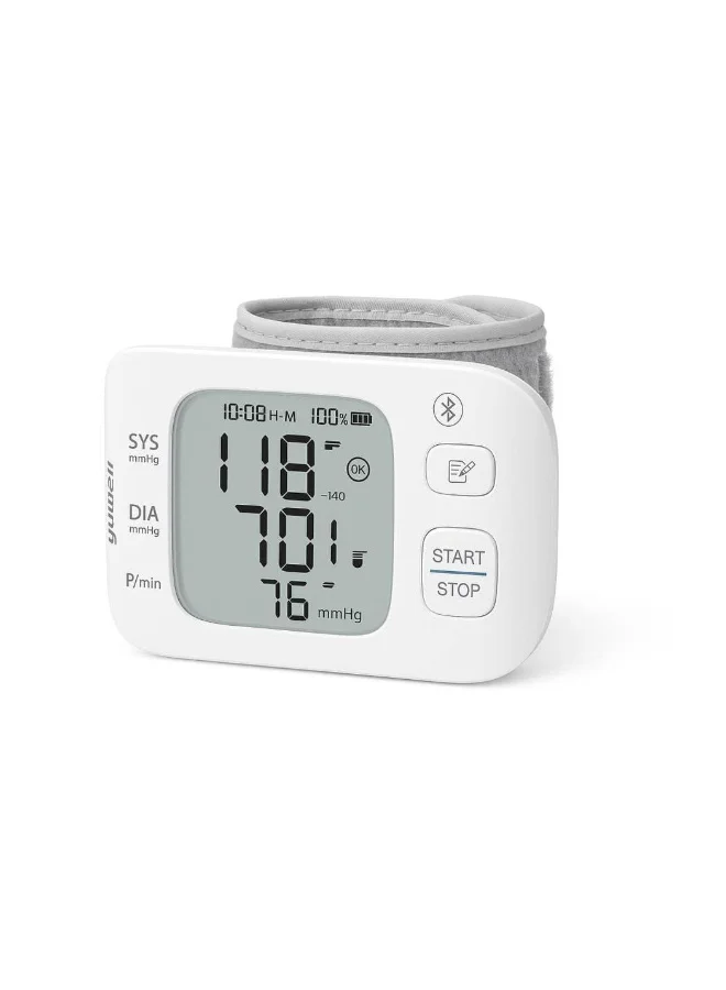Digital Wrist Blood Pressure Monitor Automatic Heart Rate Pulse Meter (Compact, Portable) 646p1