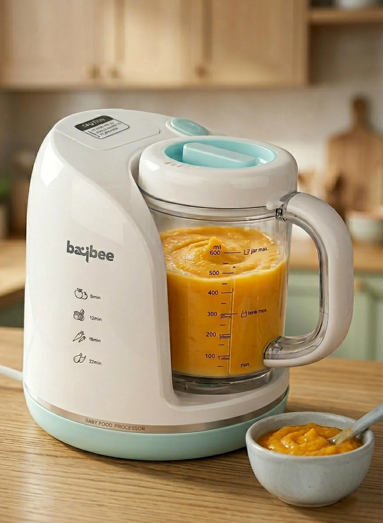 BAYBEE 4-In-1 Smart Electric Food Processor Steamer and Blender with 600 mL Jar (Premium Kitchen Appliance) ijfiy