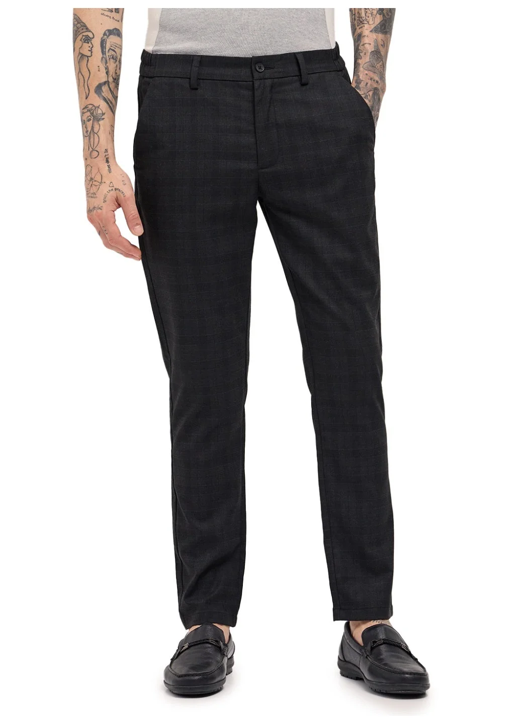 THE BEAR HOUSE Men's Formal Trousers Premium Professional Business Pants for Office and Daily Wear (Black, 32) 48o7u