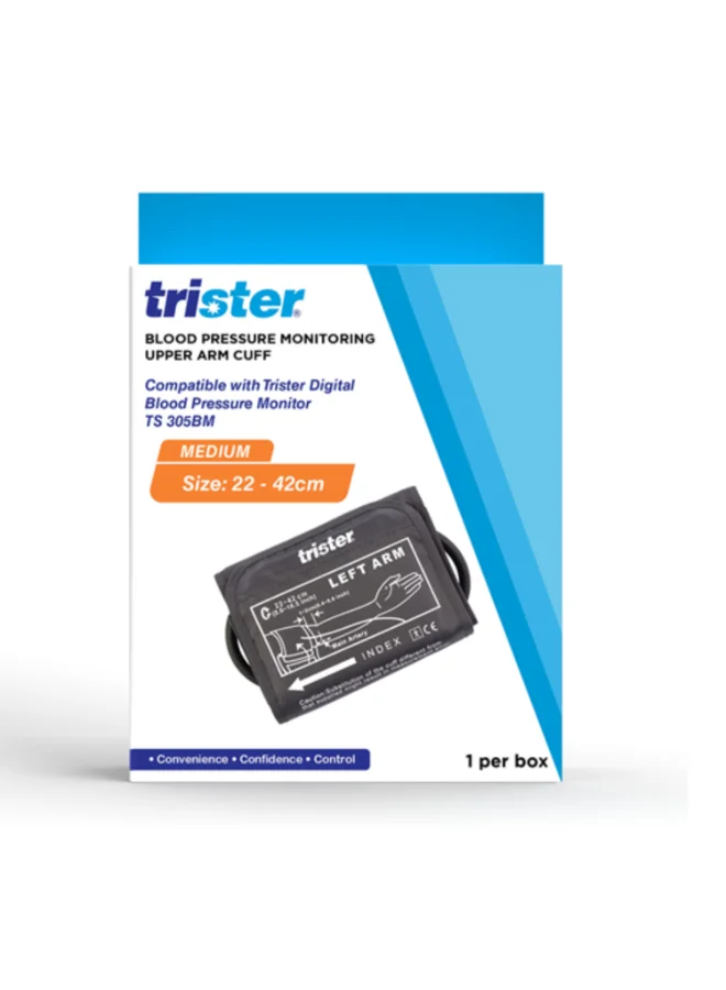 Trister Blood Pressure Monitoring Upper Arm Cuff (22¨C42 cm) Replacement Cuff for Digital BP Monitor (Medium) bmlnh