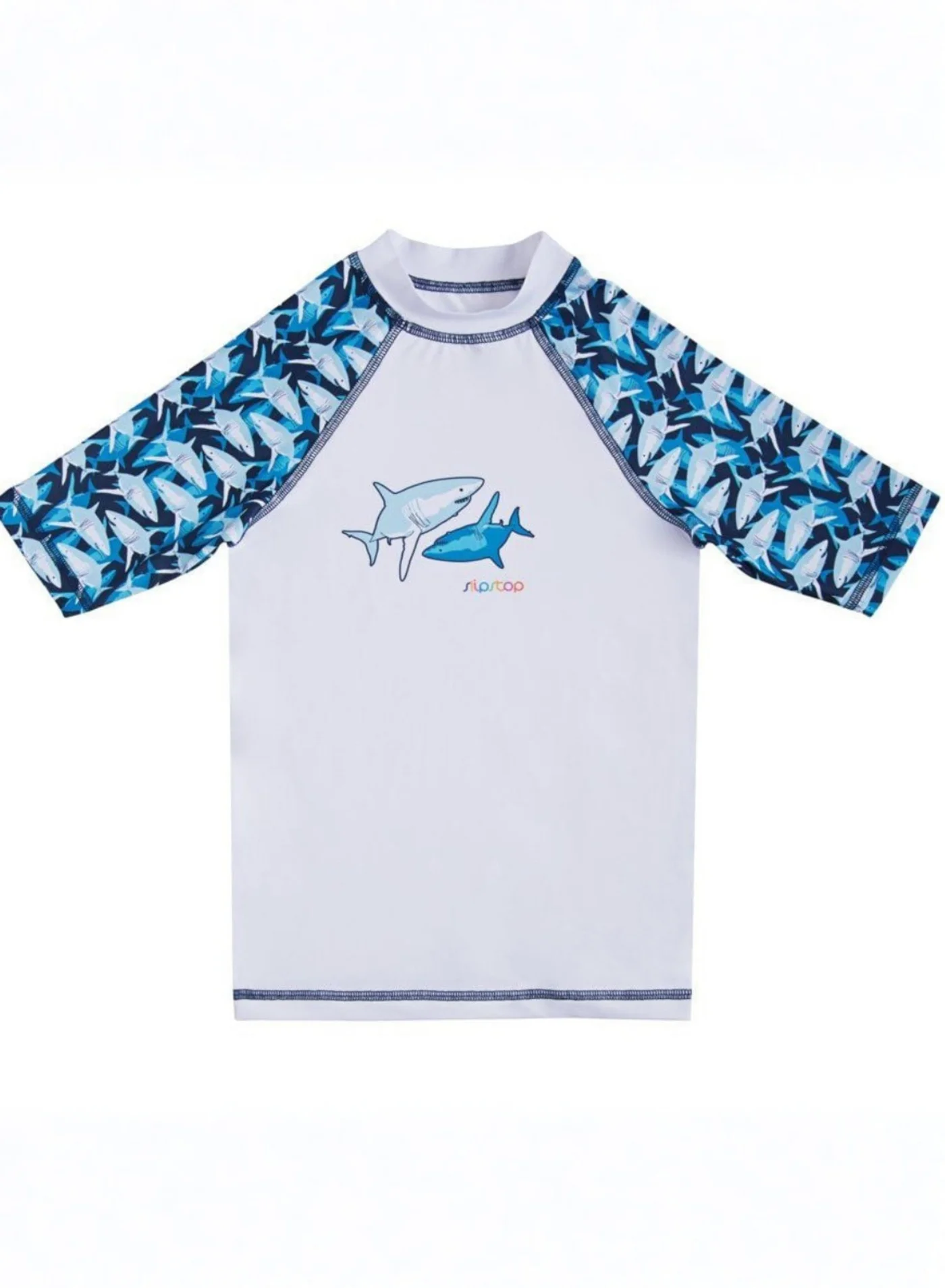 Slipstop Junior Rashguard Premium UV Protection Swim Shirt for Kids (Blue, 120 cm) js7bk