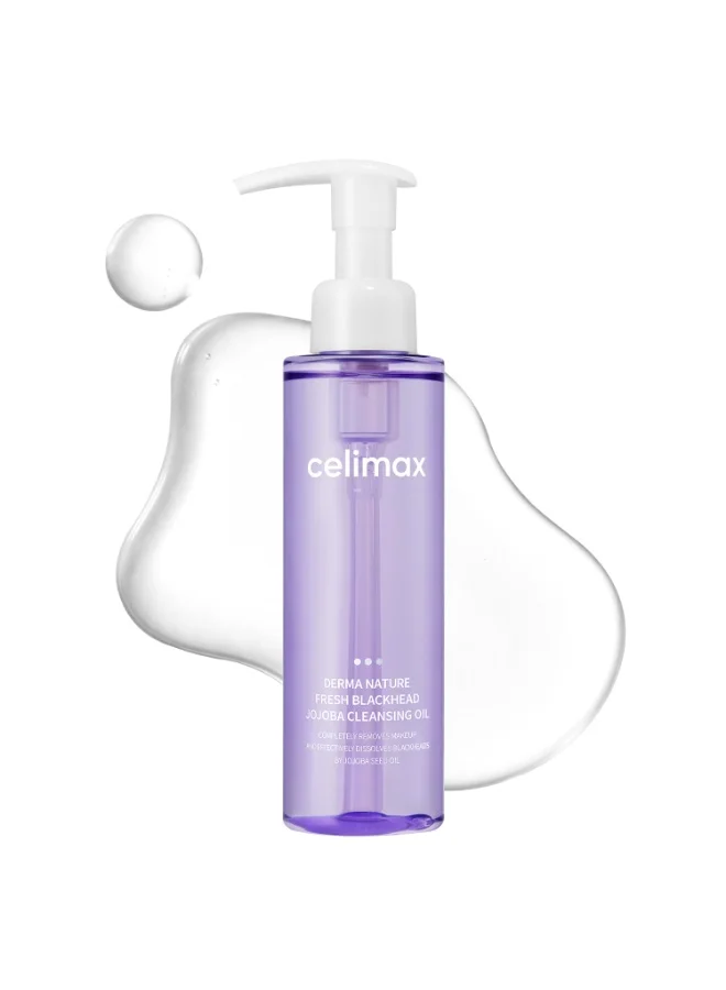 Celimax Derma Nature Fresh Jojoba Cleansing Oil Premium Daily Makeup Remover & Pore Clarifying Facial Cleanser (150 mL) mqanb