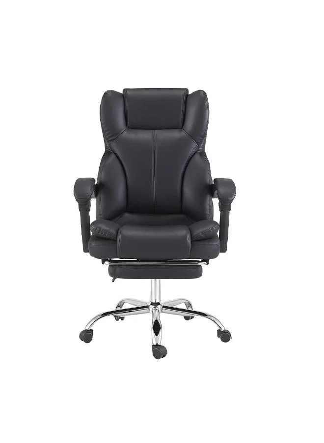 Premium Ergonomic Office Chair with Headrest and Lumbar Support (Black, Adjustable Height) - Professional Swivel Computer Chair for Home and Study u72jp