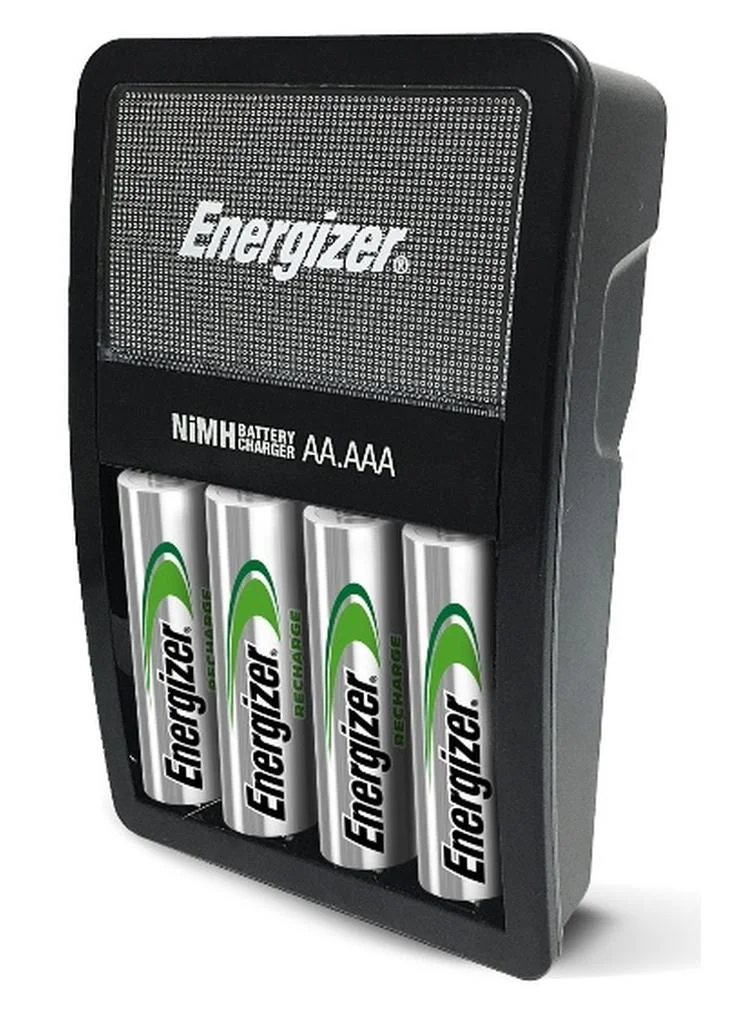 Premium Battery Charger for AA and AAA Rechargeable Cells with 2 AA Batteries Included (Multicolour) hawic