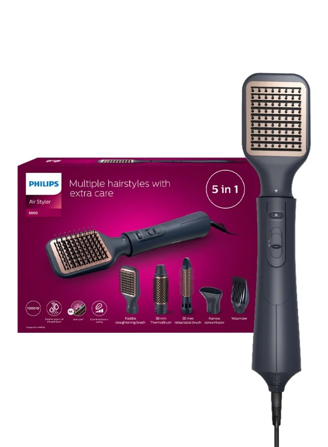 Professional 5000 Series Air Styler Hair Dryer Brush (Black, 1 Piece) vmgs4