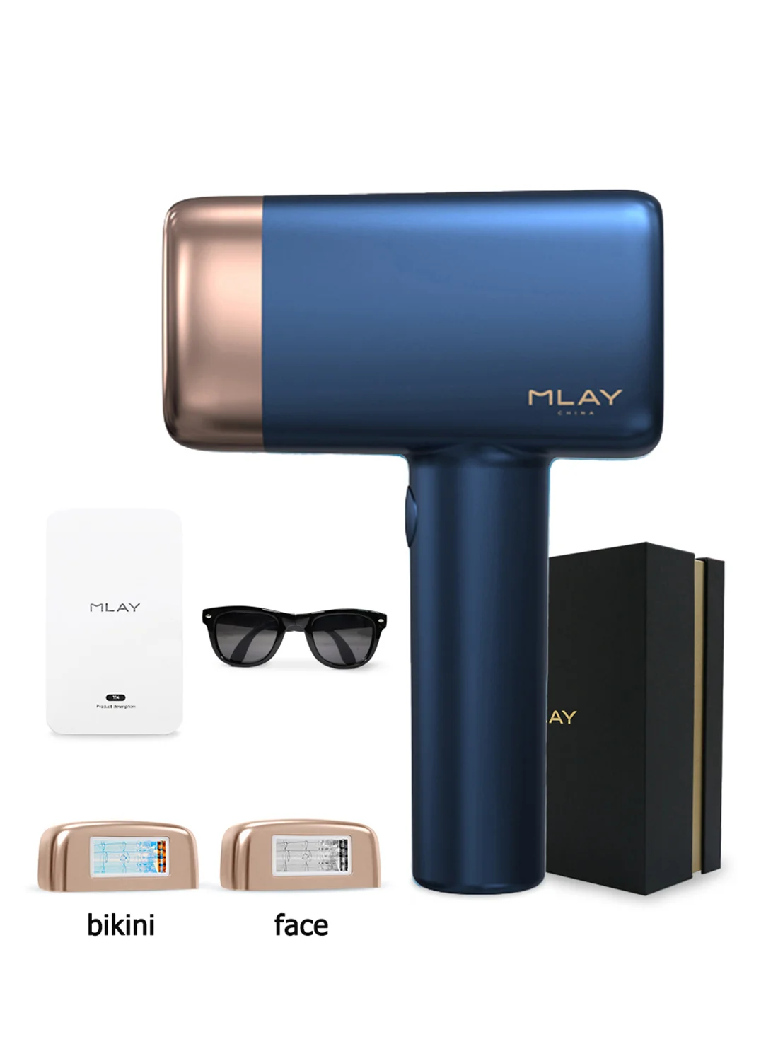 T14 Professional Laser Hair Removal Device for Whole Body Use (Dark Blue, 500000 Flashes) qjwmq