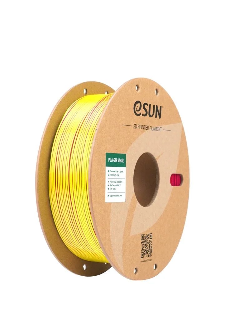 eSUN Silk PLA 3D Printing Filament Mystic Multi-Color Gradient High-Gloss Finish (1.75mm, 1kg) bw43w