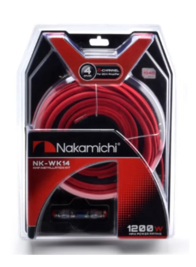 Premium 4-Gauge Amplifier Wiring Kit High-Performance Audio Installation Set (1200W Peak Power) 7s42r