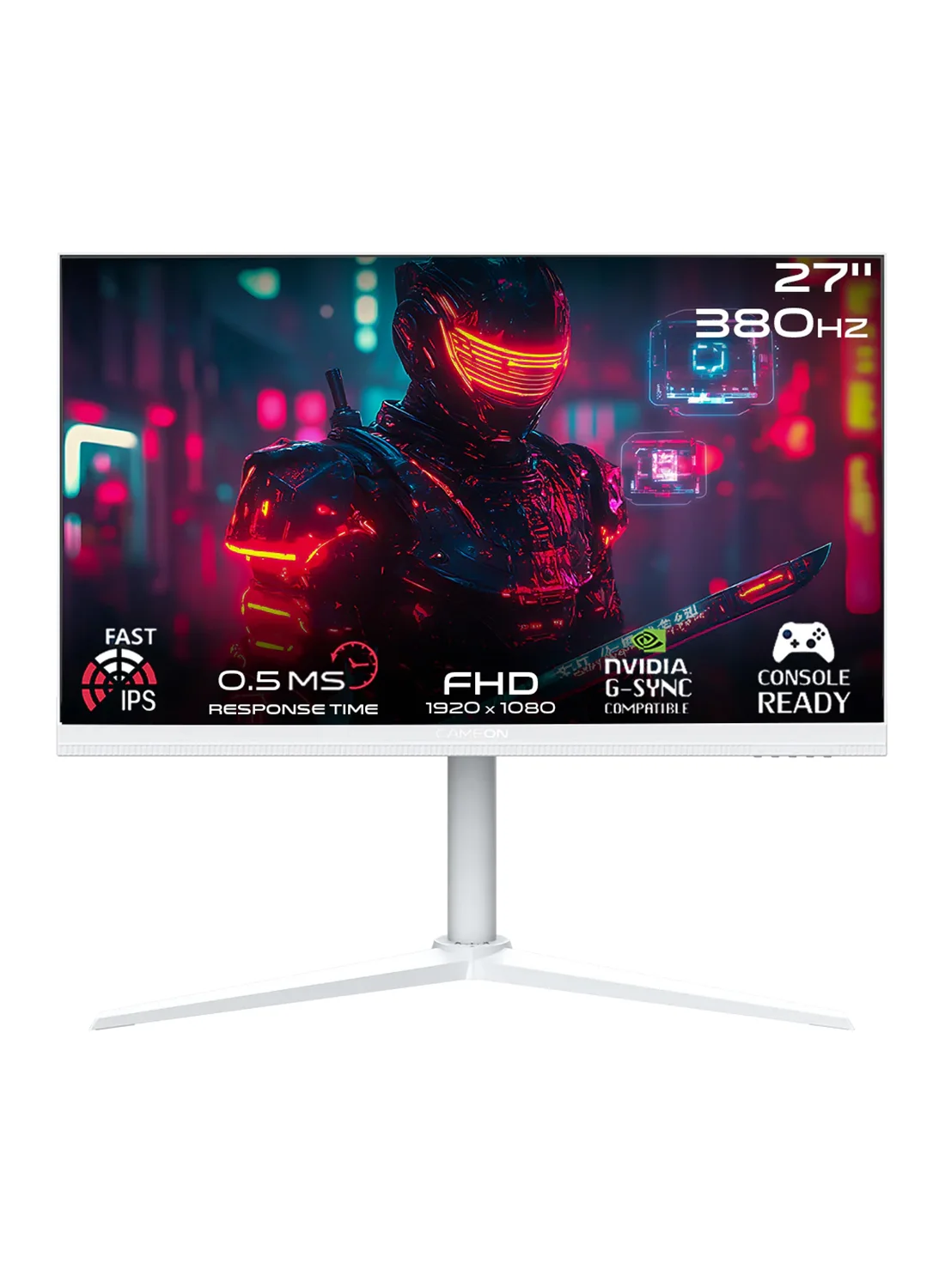 GAMEON Artic Pro-Series 27-inch FHD Fast IPS Gaming Monitor (380Hz, 0.5ms, HDMI 2.1) - White 8sa5z