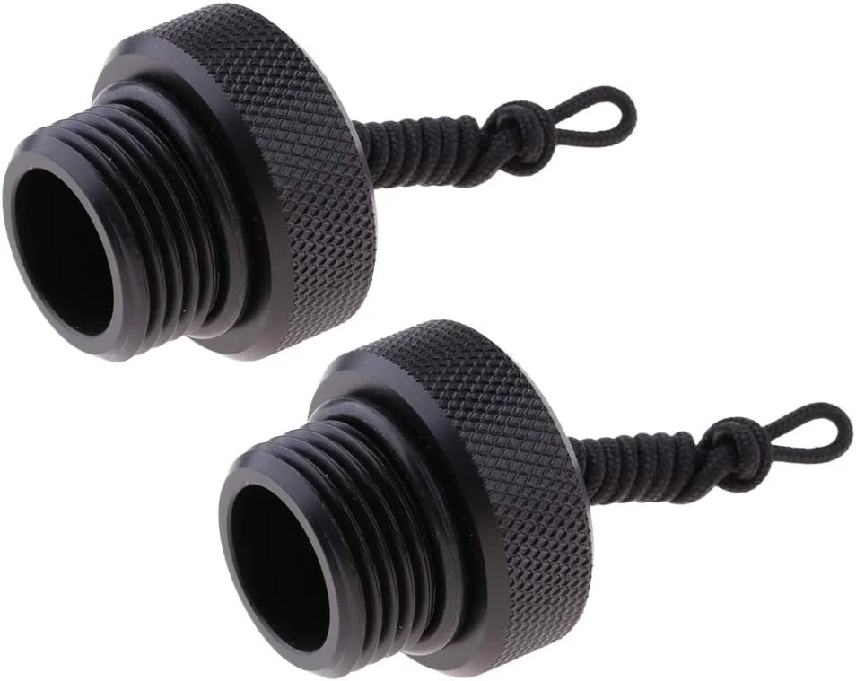 Klarako Scuba Diving First Stage DIN Regulator Tank Valve Thread Cap (2pcs, Black) 1xoi5