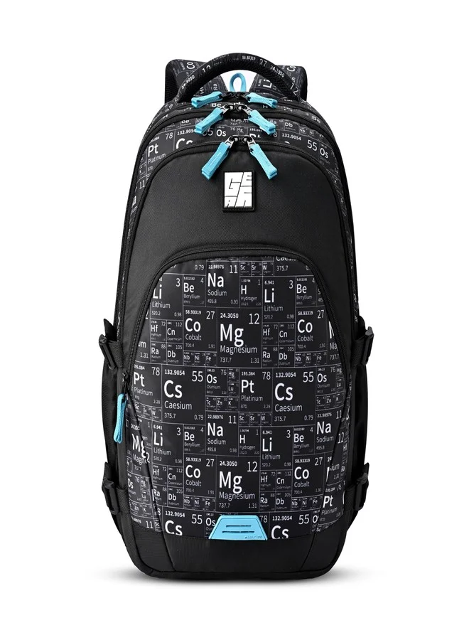 Gear Educator Backpack Large Water Resistant School Bag (Black-Blue, 41L) by1t2