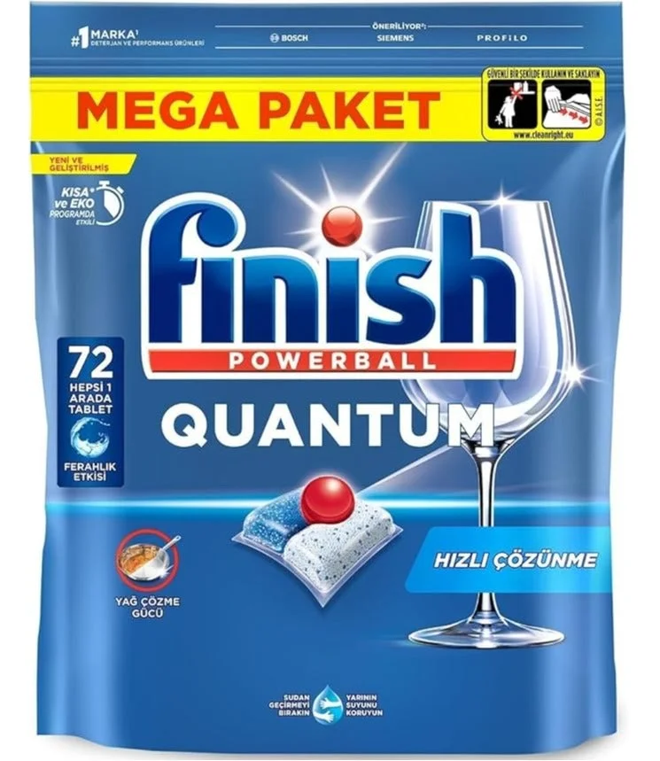 Finish Quantum Dishwasher Detergent Tablets (Deep Cleaning Action, 72 Tablets) vsrd5