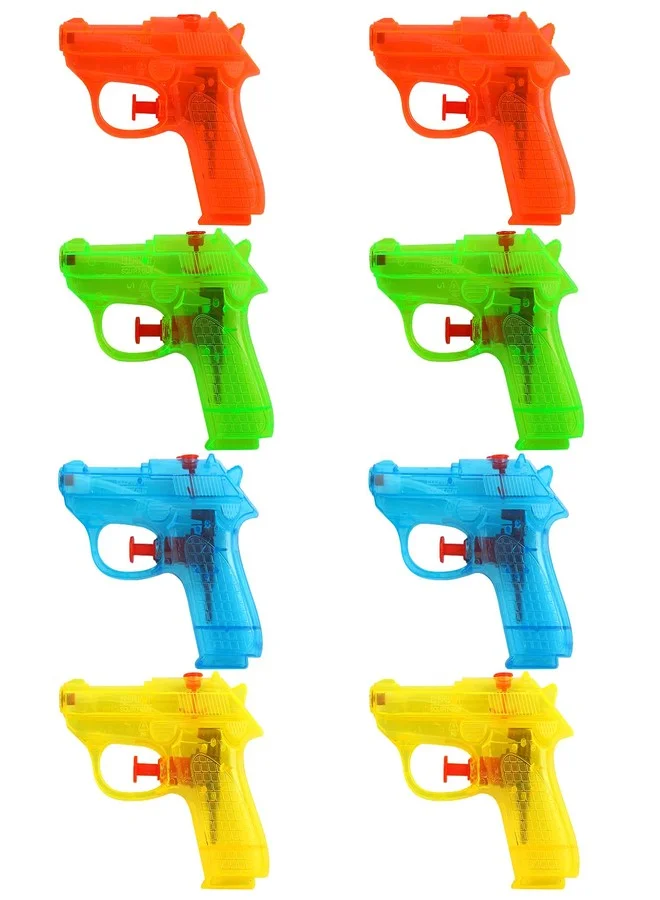SULOLI Water Guns for Kids, Premium Plastic Squirt Blasters for Swimming Pool Beach Outdoor Play (8 Pack, 10 cm) 62v64