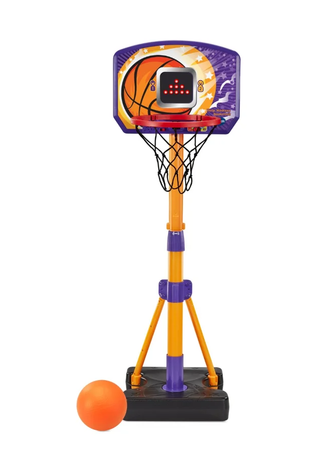 Interactive Kids Basketball Hoop Stand with Electronic Scoreboard and LED Backboard (Adjustable Height, 3 Built-In Games) 9bjn4