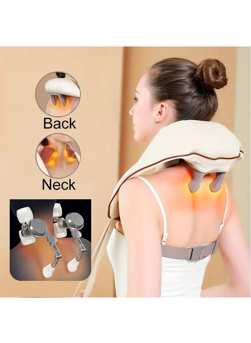 LIMOS Deep Tissue Neck and Shoulder Massager with Heat (Ergonomic Kneading Pillow for Back, Legs, and Waist, Home Office and Car Use) 5fw9r