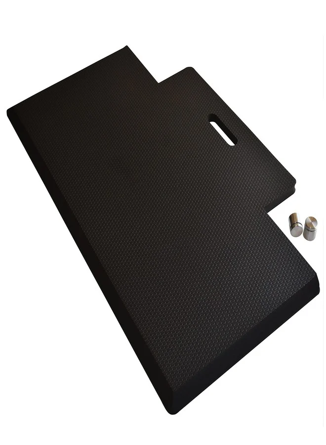 Premium Anti-Fatigue Standing Desk Mat with Gel Memory Foam (75 cm Wide, Non-Slip Base) for Home Office and Kitchen 7nou8