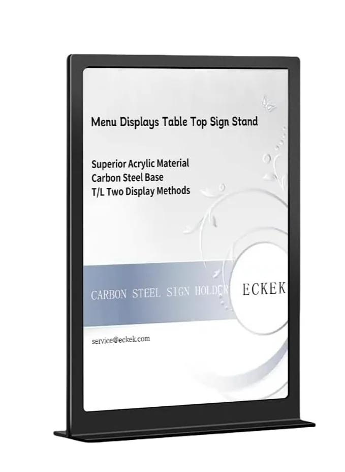 Eckek Carbon Steel Sign Holder Double Sided Table Top Menu Display Stand (21 cm x 30 cm) rfo89