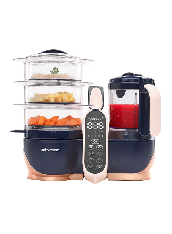 Babymoov Nutribaby Plus XL 6-in-1 Baby Food Processor, Steam Cooker, Blender, Warmer, Defroster, and Steriliser (1 Unit) g4ufd