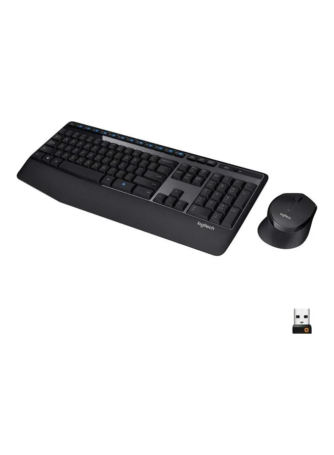 Wireless Keyboard and Mouse Combo with Arabic Layout (Black, Full-Size) 1syn7