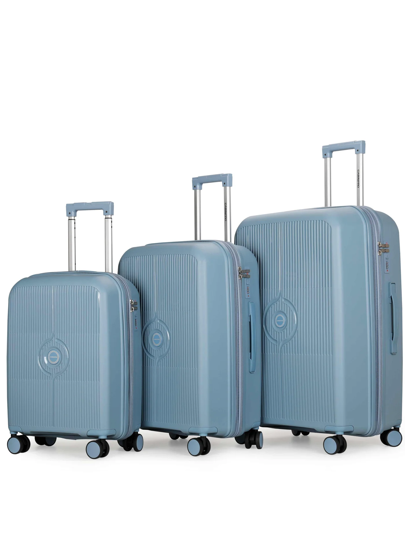 CABINPRO Expandable Hard Shell Spinner Luggage Set Lightweight Polypropylene Travel Suitcase with 360¡ã Twin Wheels (Blue, 55 cm) ka2qi