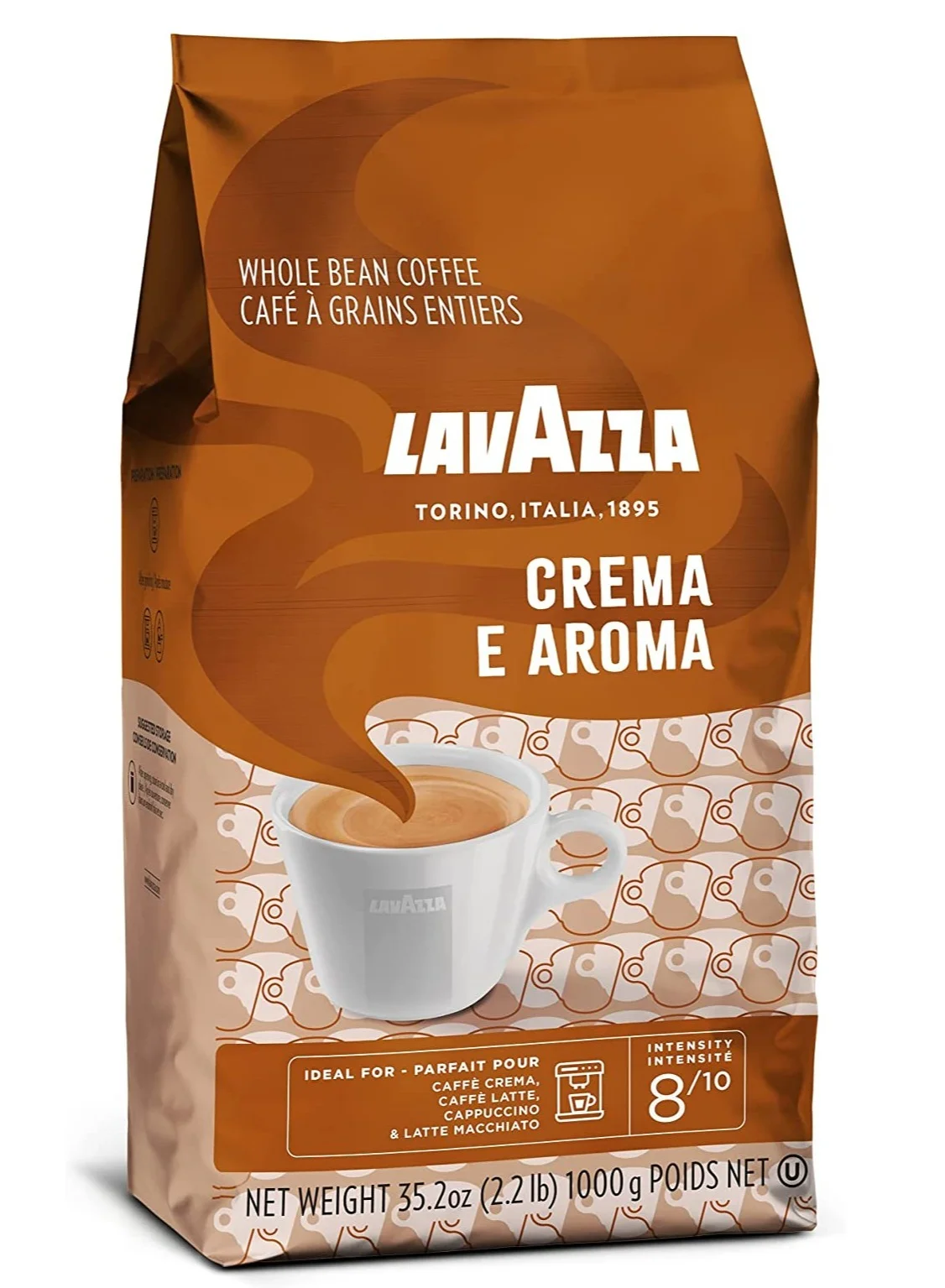 Premium Espresso Coffee Beans Crema E Aroma Blend (1000g) puslq